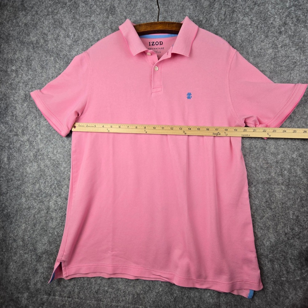 Lot of 3 IZOD Advantage Performance Natural Stretch Polo Shirts Mens Large Pink - Picture 7 of 12